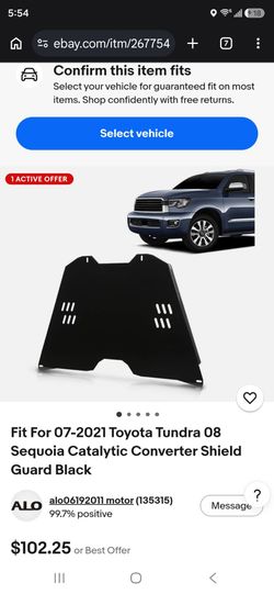 Tundra catalytic converter shield