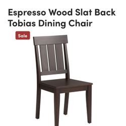 World Market Espresso Wood Tobias Dining Chairs ( Set of 2 ) 