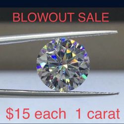 BLOWOUT SALE!! Moissanite Lab Created Round D colorless VVS1 Excellent Cut, For Engagement Ring Or Wedding Band, Women’s Jewelry, Custom Jewelry Etc. 