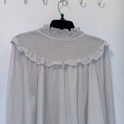 LOFT White Business Casual Shirt 