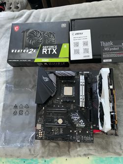 GPU RTX 3060 Ventus 2x 12gb GDDR6 VRAM +CPU RYZEN 5 3600 4.1ghz + DDR4 16gb RAM