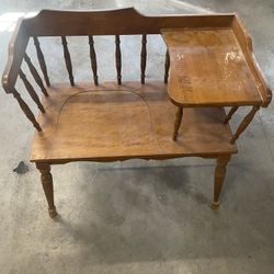 🔥 Vintage Furniture Set – Gossip Bench + Matching End Tables 🔥