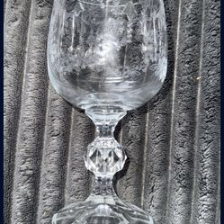 Vintage Bohemia Crystal Cascade Bell Etched Glasses