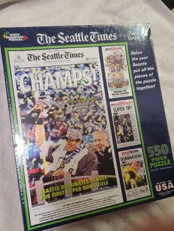 Seattle Seahawks Championship Newspaper Puzzle