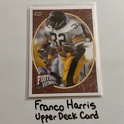 Franco Harris Pittsburgh Steelers Hall of Fame RB Upper Deck Card. 