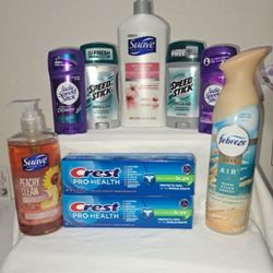 Personal Care, Deodorant,  Toothpaste,  Lotion, Hand Soap  & Febreze 
