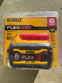 DeWALT DCB606 FLEXVOLT 20V/60V MAX 6.0Ah Lithium Ion Battery (New Sealed)