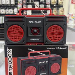 Rechargeable Bluetooth Radio Dolphin RTX-20 Retrobox 