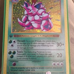 POKEMON NIDOKING 1ST EDITION BASE SET & SHADOWLESS 