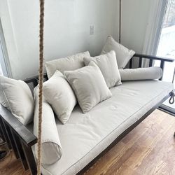 allen + roth Daybed with Tan Cushion(S) and Steel Frame