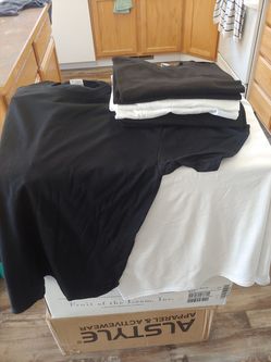White and black blank t-shirts