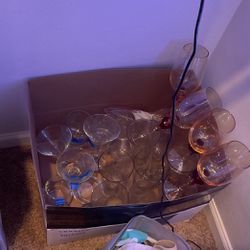Set Of Glasses, Martini/wine