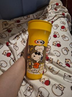 Vintage A&W Snoopy Joe Cool Plastic Cup