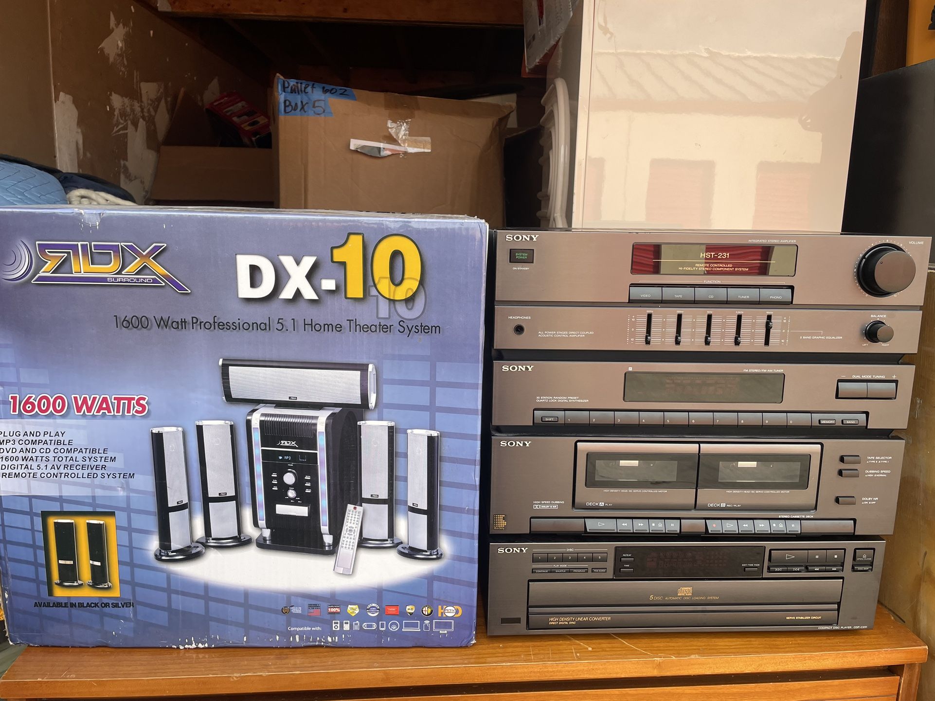 Classic stereo system with home theater sound system