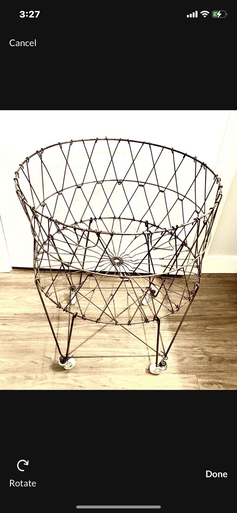 Farmhouse Wire Laundry Basket