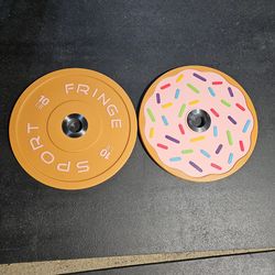 Fringe sport pair 10lb donuts Olympic 2" weights