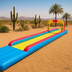 Wham-O 32 Foot Constant Air Slip 'N Slide w/ Waterfall Arch Like New In Box