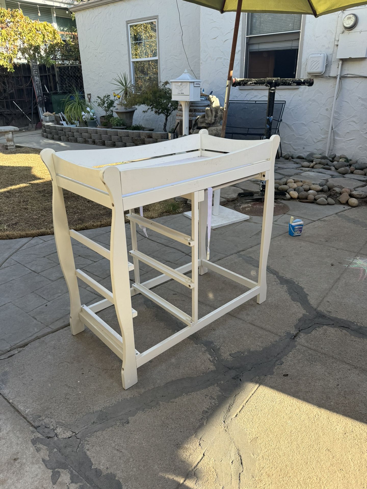 White Wood Baby Changing Table