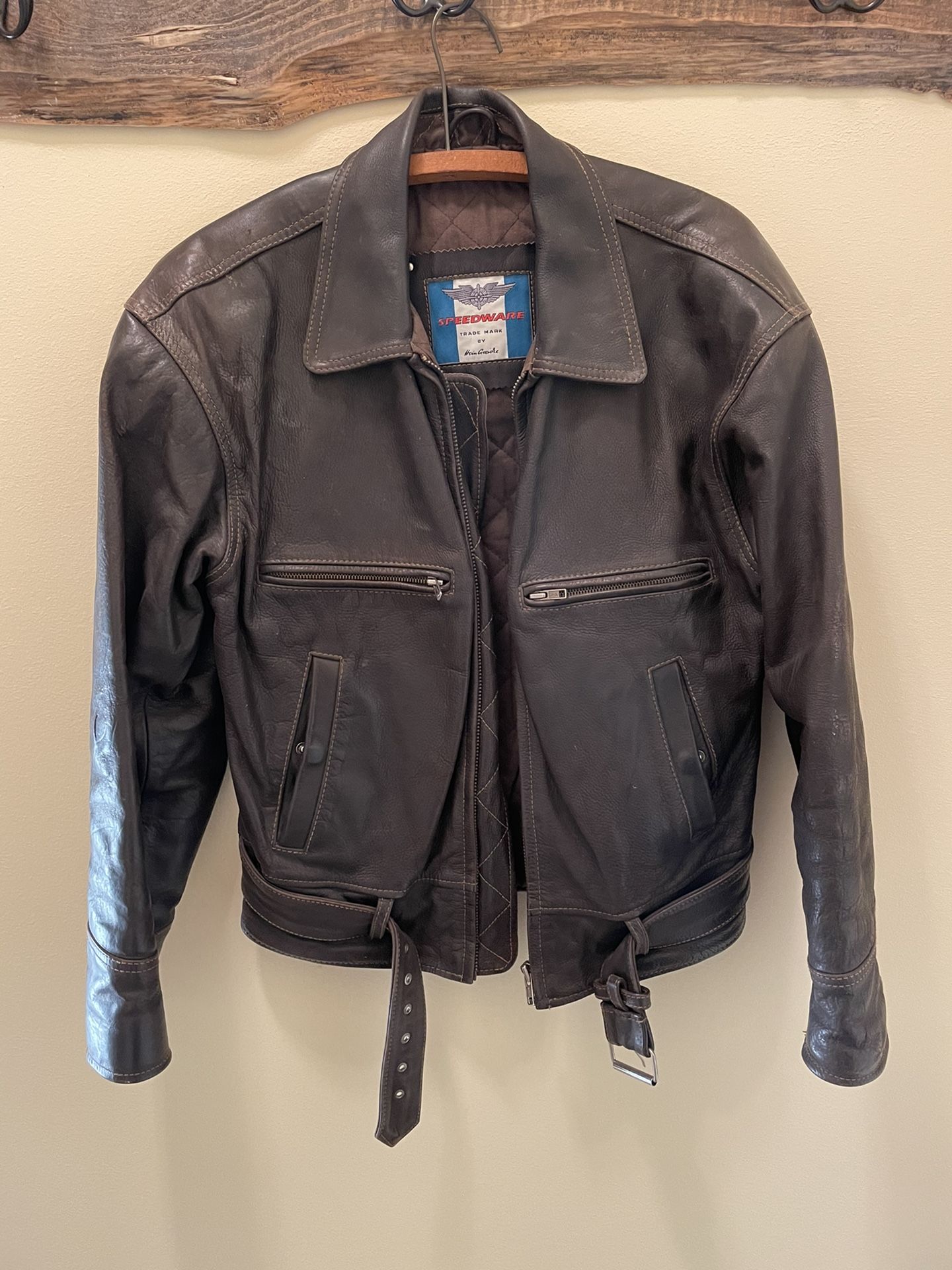 Motorcycle Speedware Leather Jacket Size Small