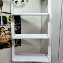 White wood shelf 