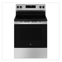 30 In. 5 Burner Element  Free Standing Electric Range In Stainless Steel 