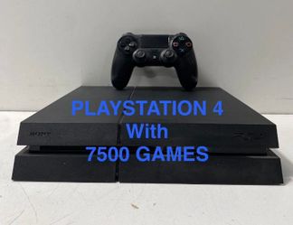 PLAYSTATION 4 MOD with 100 PS4 GAMES + 7000 RETRO GAMES