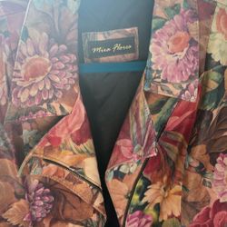 Flower Leather Print (NEW) Leather Jacket 