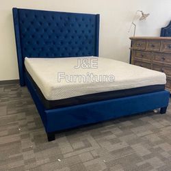 Queen Size Bed Frame With Mattress 