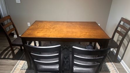 Ashley’s 6 Seater dining table with chairs and bench