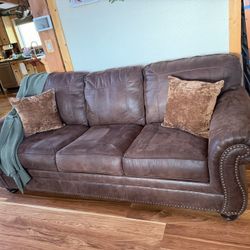 Brown Microfiber Sofa : PENDING 
