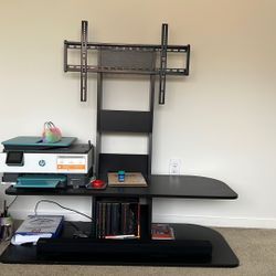 Black Adjustable TV stand 
