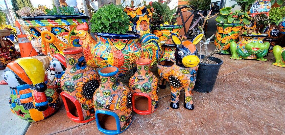 Macetas De Talavera Y Decorasiones Nuevas Muy Hermosas Diferentes Colores Y Diseños Y Diferentes $$$#presios.