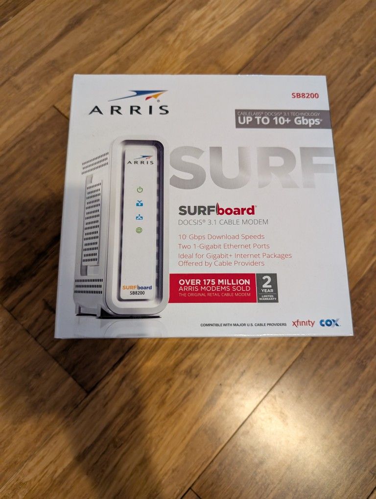 Arris SURFboard Cable Modem SB8200 Mint Cox Comcast Compatible