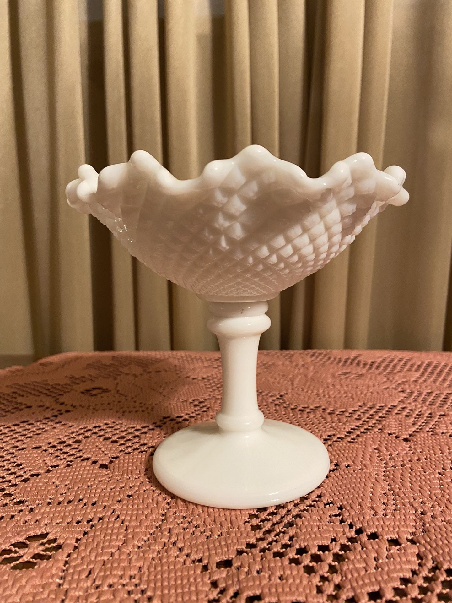 Westmoreland Hobnail Pattern Pedestal Candy Dish.