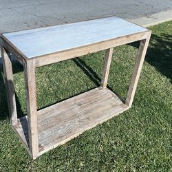 Console Table Marble Top Wood Frame