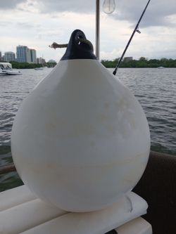 Taylor Made Tuff End Commercial Grade Boat Fender / Buoy – 27” (White)