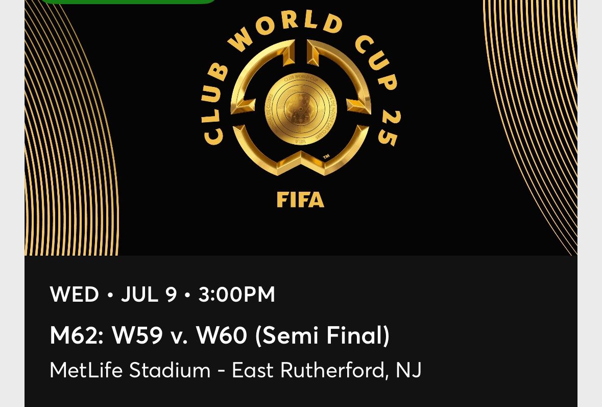 FIFA Club World Cup Ticket - Semi Final