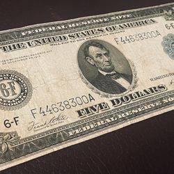 $5 1914 , Banknote USA , Collectible 