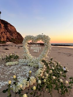 White Proposal Heart Arch 