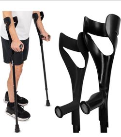 Vive Forearm Crutches Ergonomic Adjustable Adult Crutches – Like New