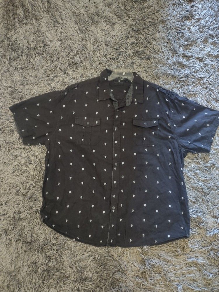 STEVE'S JEANS BLACK BUTTON UP SHIRT SIZE 4X