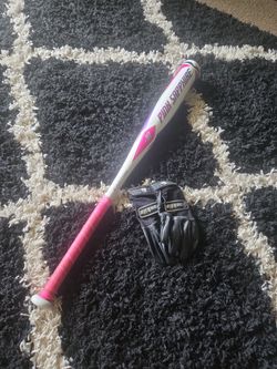 Pink Sapphire Bat with Franklin gloves
