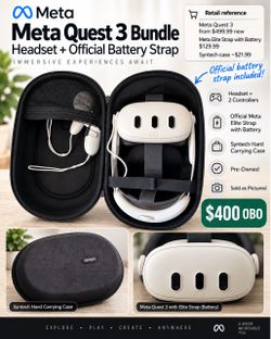 Meta Quest 3 Bundle with Elite Battery Strap