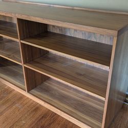 Walnut Veneer Media Shelf