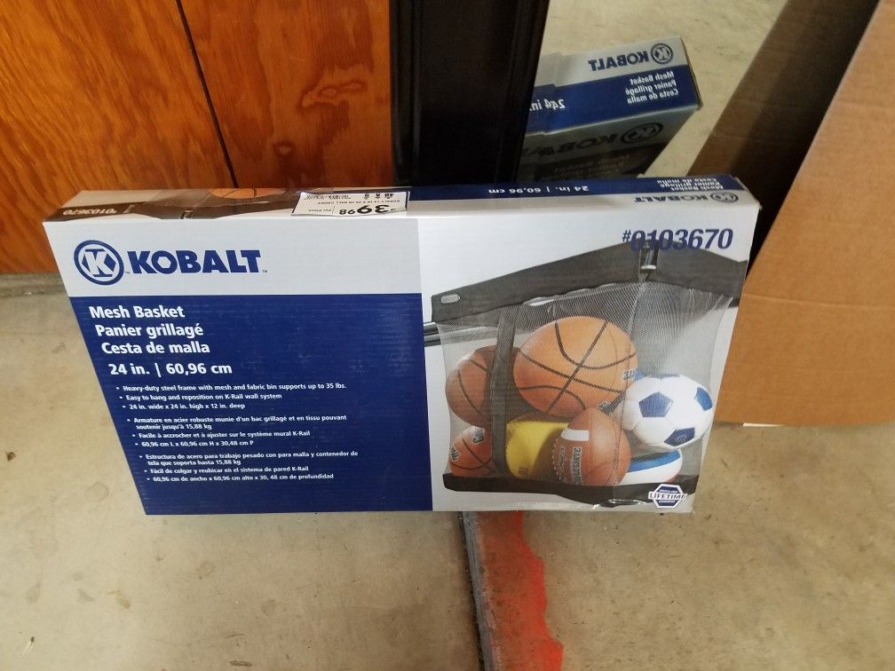 KOBALT MESH BASKET TO HANG ON K-RAIL WALL SYSTEM BRAND NEW $25