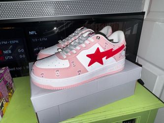 HELLO KITTY X BAPESTA LOW LIGHT PINK PATENT