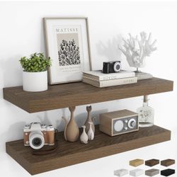 Brand New Set of 36” Walnut Floating Shelves – Never Installed