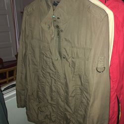 Brown Cotton Windbreaker