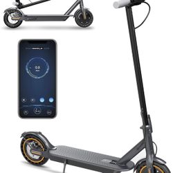 Electric Scooter, Up to 19/21 Miles Range, 19Mph Top Speed, 8.5" Solid Tires, Folding Commuting Scooter, Dual Braking System and App Control