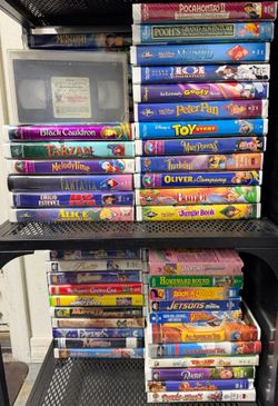 Large Collection of Disney and Classic Children's VHS Tapes